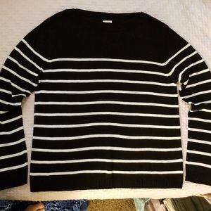 Anne Klein black and white striped sweater